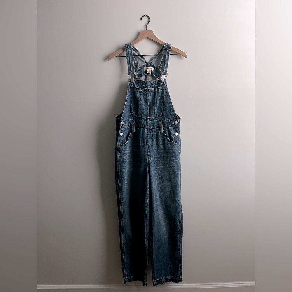Madewell Blue Denim Overalls - Straight Leg